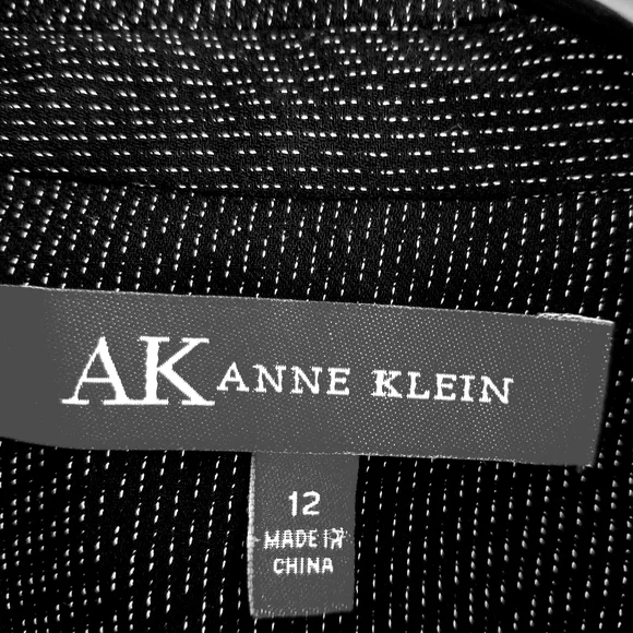 NWT Anne Klein Black Modern Fit Blazer w/ Gold Thread Accent - Picture 6 of 8